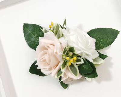 Naujos dirbtinės gėlės Boutonniere riešo korsažo sagos vestuvinės nuotakos kostiumo liudytojų priedai