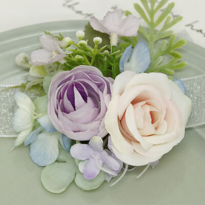 Romantiškos Dirbtinės Vestuvių Dienos Gėlės Boutonniere mariage pour invité Vestuvių sagų skylutės Jaunikių aksesuarai