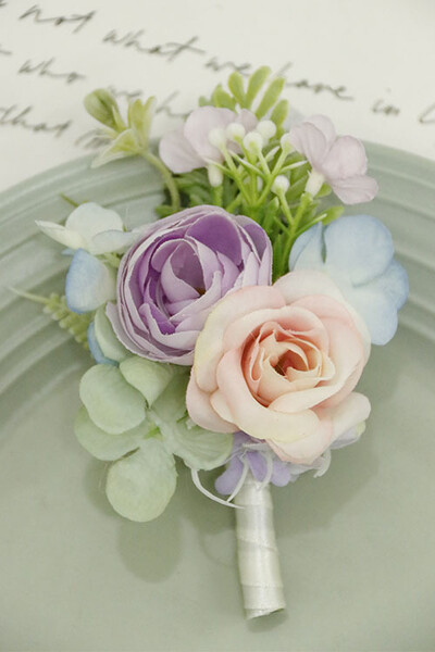 Romantiškos Dirbtinės Vestuvių Dienos Gėlės Boutonniere mariage pour invité Vestuvių sagų skylutės Jaunikių aksesuarai