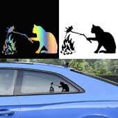 G106 vinilna naljepnica za auto Mačka prži miša vodootporna hladna vodootporna uklonjiva naljepnica samoljepljiva naljepnica za auto