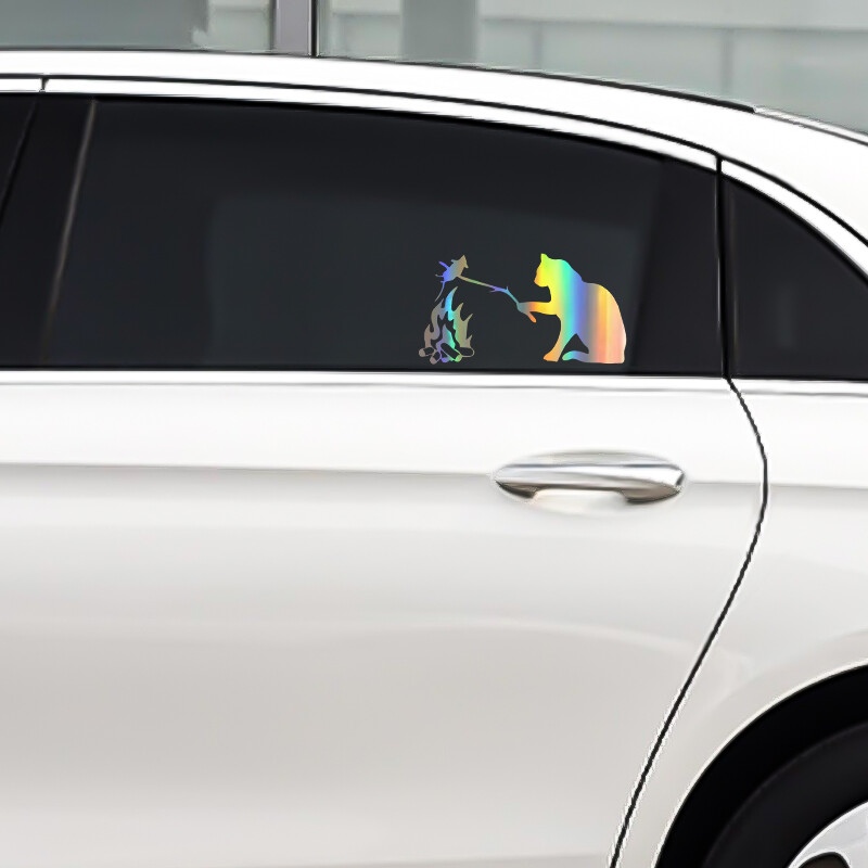 G106 vinilna naljepnica za auto Mačka prži miša vodootporna hladna vodootporna uklonjiva naljepnica samoljepljiva naljepnica za auto