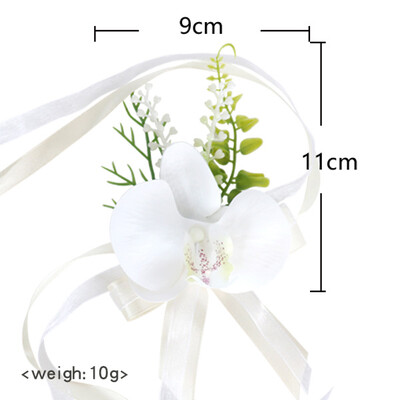 Boutonniere ir riešo korsažas Vestuvių jaunikis Krūtinė Nuotaka Atvartas Vestuvinė Banketinė Suknelė Krūtinė Smeigtukas Nuotakos Imitacija Gėlė