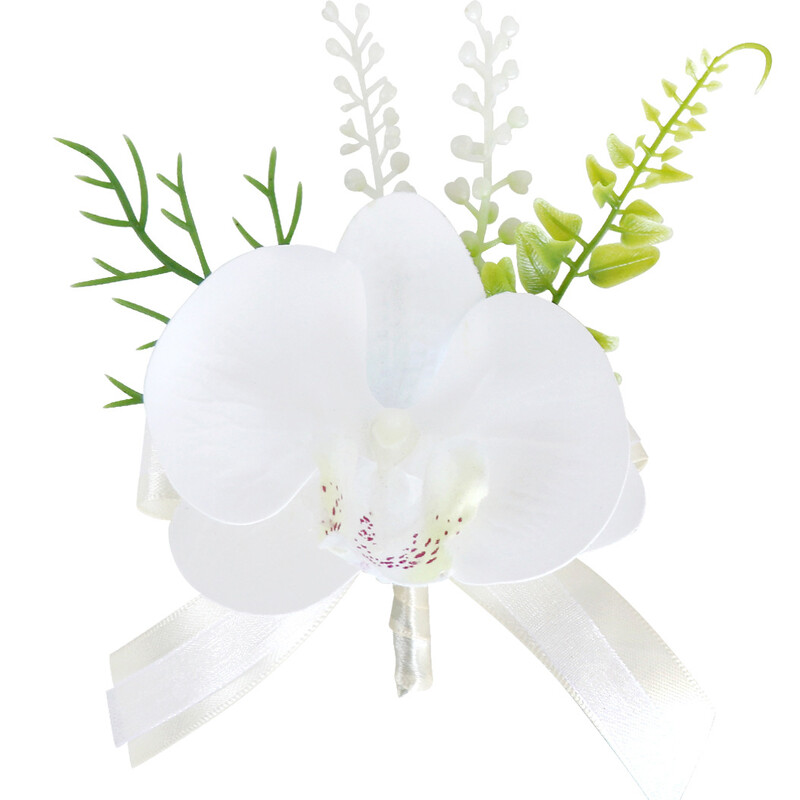 Boutonniere ir riešo korsažas Vestuvių jaunikis Krūtinė Nuotaka Atvartas Vestuvinė Banketinė Suknelė Krūtinė Smeigtukas Nuotakos Imitacija Gėlė