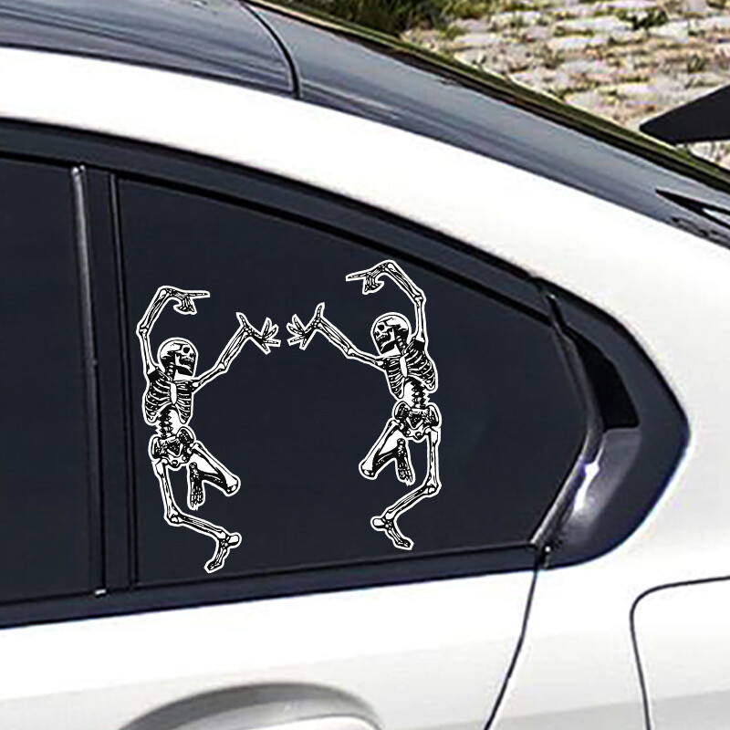 smiješna lubanja koja pleše naljepnica za noć vještica naljepnica za auto naljepnica za auto auto motocikl laptop reflektirajuća vodootporna naljepnica naljepnica za auto