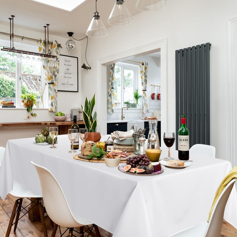 Bijeli stolnjak Vodootporni poliesterski stolnjak otporan na ogrebotine Ukrasni pokrivač za stol od perive tkanine Kućna večera Buffet Party