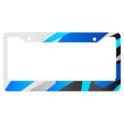 valstybinio numerio rėmelis su šaunia spalvų schema, skirta Pasaulio ralio formulės lenktynėms. Asmeninį valstybinio numerio dangtelį galima pridėti su tekstu 1