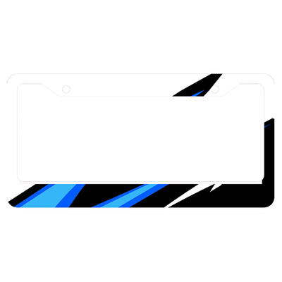 valstybinio numerio rėmelis su šaunia spalvų schema, skirta Pasaulio ralio formulės lenktynėms. Asmeninį valstybinio numerio dangtelį galima pridėti su tekstu 1