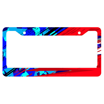 valstybinio numerio rėmelis su šaunia spalvų schema, skirta Pasaulio ralio formulės lenktynėms. Asmeninį valstybinio numerio dangtelį galima pridėti su tekstu 1