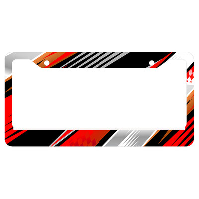 valstybinio numerio rėmelis su šaunia spalvų schema, skirta Pasaulio ralio formulės lenktynėms. Asmeninį valstybinio numerio dangtelį galima pridėti su tekstu 1