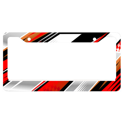 valstybinio numerio rėmelis su šaunia spalvų schema, skirta Pasaulio ralio formulės lenktynėms. Asmeninį valstybinio numerio dangtelį galima pridėti su tekstu 1