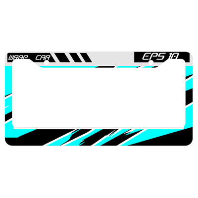 valstybinio numerio rėmelis su šaunia spalvų schema, skirta Pasaulio ralio formulės lenktynėms. Asmeninį valstybinio numerio dangtelį galima pridėti su tekstu 1