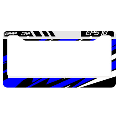 valstybinio numerio rėmelis su šaunia spalvų schema, skirta Pasaulio ralio formulės lenktynėms. Asmeninį valstybinio numerio dangtelį galima pridėti su tekstu 1