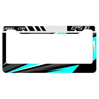 valstybinio numerio rėmelis su šaunia spalvų schema, skirta Pasaulio ralio formulės lenktynėms. Asmeninį valstybinio numerio dangtelį galima pridėti su tekstu 1