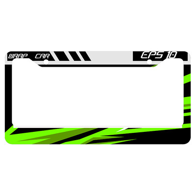 valstybinio numerio rėmelis su šaunia spalvų schema, skirta Pasaulio ralio formulės lenktynėms. Asmeninį valstybinio numerio dangtelį galima pridėti su tekstu 1