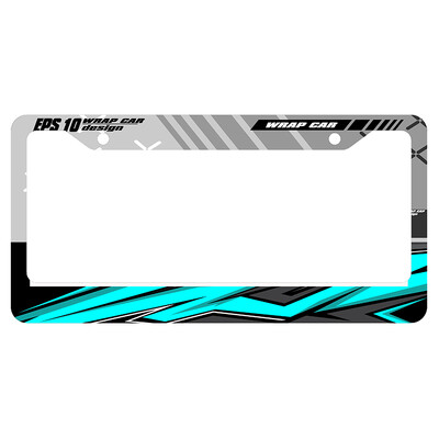 valstybinio numerio rėmelis su šaunia spalvų schema, skirta Pasaulio ralio formulės lenktynėms. Asmeninį valstybinio numerio dangtelį galima pridėti su tekstu 1