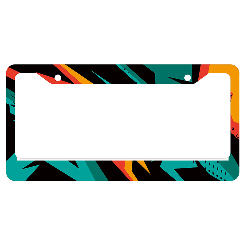 valstybinio numerio rėmelis su šaunia spalvų schema, skirta Pasaulio ralio formulės lenktynėms. Asmeninį valstybinio numerio dangtelį galima pridėti su tekstu 1