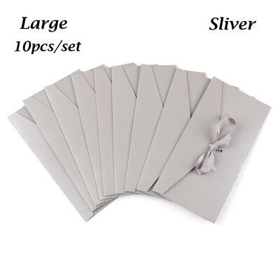 10 vnt. vokas su lankelio juostele Kūrybiški daugiaspalviai sveikinimo atvirukų maišeliai Perlamutrinio popieriaus vokas Vestuvių kvietimo atvirukų maišelis Dovana