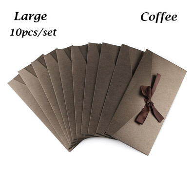 10 vnt. vokas su lankelio juostele Kūrybiški daugiaspalviai sveikinimo atvirukų maišeliai Perlamutrinio popieriaus vokas Vestuvių kvietimo atvirukų maišelis Dovana