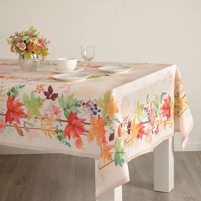 Μικρό φρέσκο τετράγωνο ορθογώνιο τραπεζομάντιλο κατάλληλο για διακόσμηση τραπεζιού κουζίνας Φυτικό τραπεζομάντιλο διακόσμησης