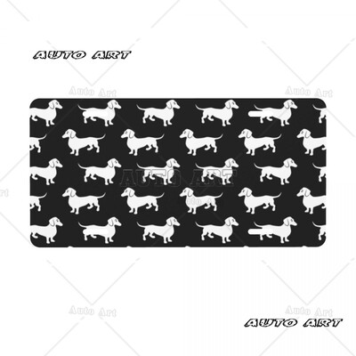 Personalized Sausage Dog πινακίδα Dachshund Διακοσμητικό Αυτοκίνητο Μπροστινή πινακίδα Αλουμινίου Μεταλλική πινακίδα Vanity Tag 6 x 12 ιντσών