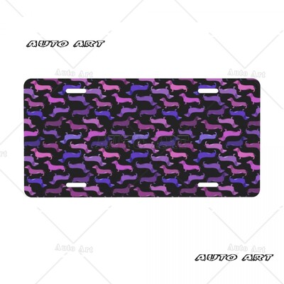 Personalized Sausage Dog πινακίδα Dachshund Διακοσμητικό Αυτοκίνητο Μπροστινή πινακίδα Αλουμινίου Μεταλλική πινακίδα Vanity Tag 6 x 12 ιντσών