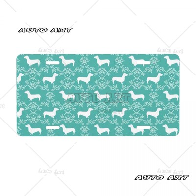 Personalized Sausage Dog πινακίδα Dachshund Διακοσμητικό Αυτοκίνητο Μπροστινή πινακίδα Αλουμινίου Μεταλλική πινακίδα Vanity Tag 6 x 12 ιντσών