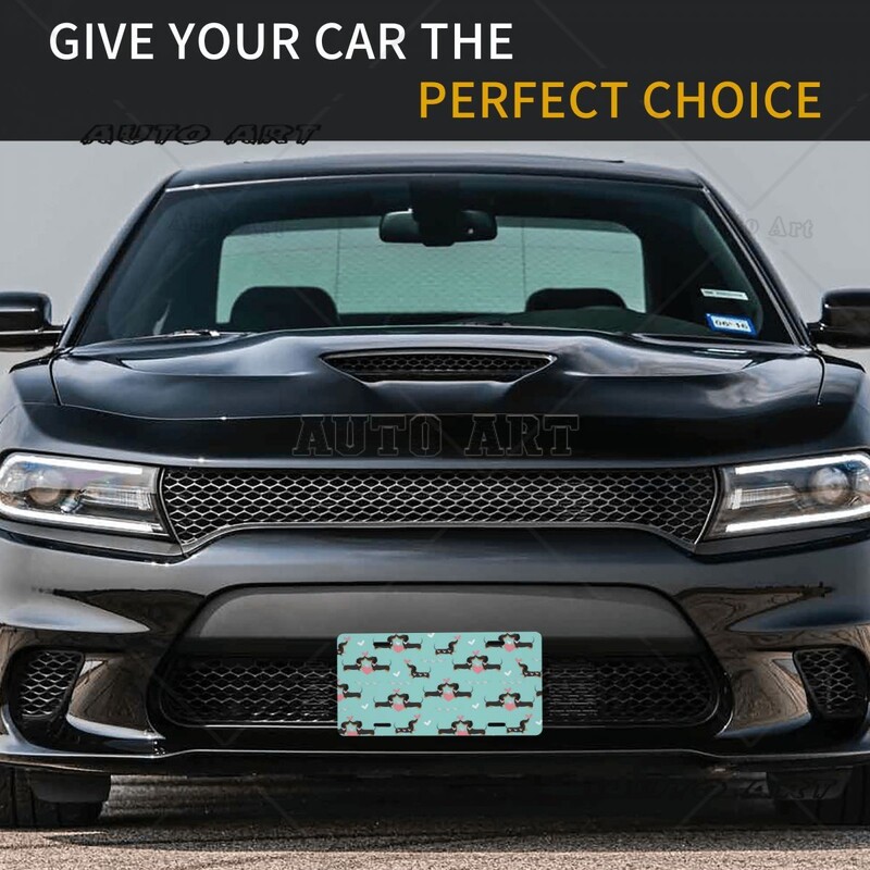 Personalized Sausage Dog πινακίδα Dachshund Διακοσμητικό Αυτοκίνητο Μπροστινή πινακίδα Αλουμινίου Μεταλλική πινακίδα Vanity Tag 6 x 12 ιντσών