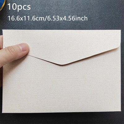 10 kom/lot kuverti za pozivnice za vjenčanje Poslovne visokokvalitetne 250 g 17,5 x 12,5 cm papirna tekstura Vreća za pohranu pribora