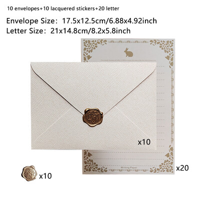 10 kom/lot kuverti za pozivnice za vjenčanje Poslovne visokokvalitetne 250 g 17,5 x 12,5 cm papirna tekstura Vreća za pohranu pribora