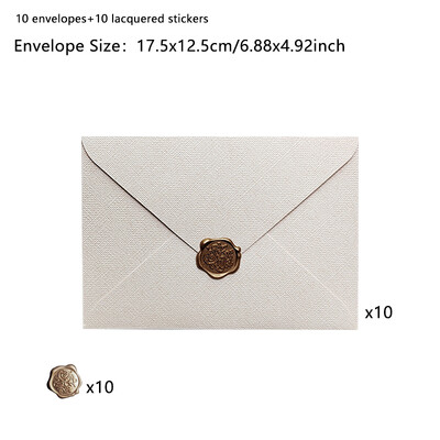 10 kom/lot kuverti za pozivnice za vjenčanje Poslovne visokokvalitetne 250 g 17,5 x 12,5 cm papirna tekstura Vreća za pohranu pribora