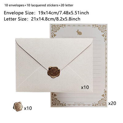 10 kom/lot kuverti za pozivnice za vjenčanje Poslovne visokokvalitetne 250 g 17,5 x 12,5 cm papirna tekstura Vreća za pohranu pribora