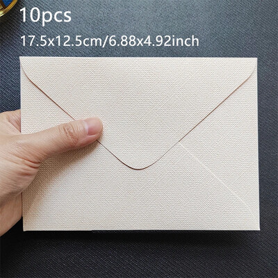 10 kom/lot kuverti za pozivnice za vjenčanje Poslovne visokokvalitetne 250 g 17,5 x 12,5 cm papirna tekstura Vreća za pohranu pribora