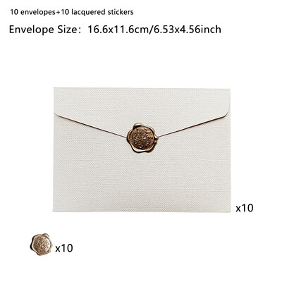 10 kom/lot kuverti za pozivnice za vjenčanje Poslovne visokokvalitetne 250 g 17,5 x 12,5 cm papirna tekstura Vreća za pohranu pribora