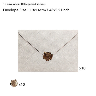 10 kom/lot kuverti za pozivnice za vjenčanje Poslovne visokokvalitetne 250 g 17,5 x 12,5 cm papirna tekstura Vreća za pohranu pribora