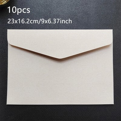 10 kom/lot kuverti za pozivnice za vjenčanje Poslovne visokokvalitetne 250 g 17,5 x 12,5 cm papirna tekstura Vreća za pohranu pribora
