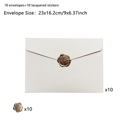 10 kom/lot kuverti za pozivnice za vjenčanje Poslovne visokokvalitetne 250 g 17,5 x 12,5 cm papirna tekstura Vreća za pohranu pribora