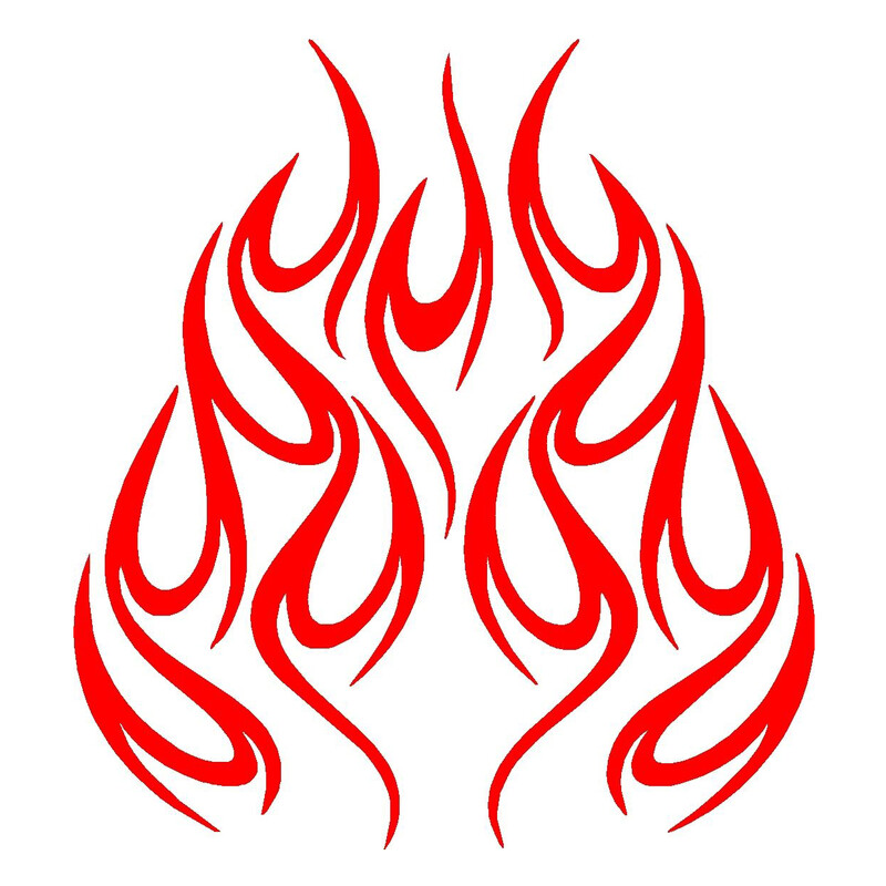Vruće smiješne naljepnice za automobile Cool Flames Naljepnice za motocikle Dodaci za motocikle Vodootporni PVC 15cm *14cm