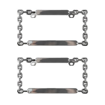 2 τεμ. Animal Chain Shape Skeleton Personalized Creative Πλαίσιο πινακίδας κυκλοφορίας ABS American Standard Πινακίδα οχήματος