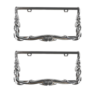 2 τεμ. Animal Chain Shape Skeleton Personalized Creative Πλαίσιο πινακίδας κυκλοφορίας ABS American Standard Πινακίδα οχήματος