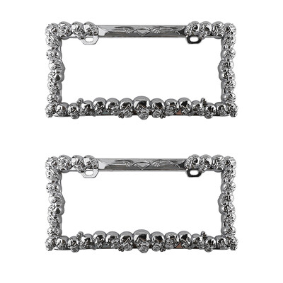 2 τεμ. Animal Chain Shape Skeleton Personalized Creative Πλαίσιο πινακίδας κυκλοφορίας ABS American Standard Πινακίδα οχήματος