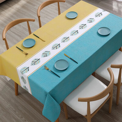 Nordic stílusú terítő varrás színű vízálló étkezőasztal fedő esküvői parti Négyszögletű terítő otthoni konyha dekoráció