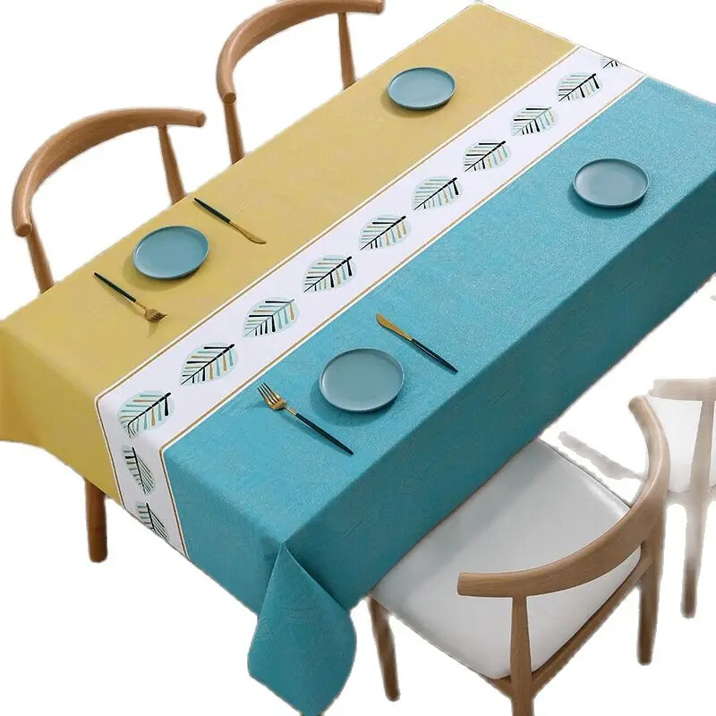 Nordic stílusú terítő varrás színű vízálló étkezőasztal fedő esküvői parti Négyszögletű terítő otthoni konyha dekoráció