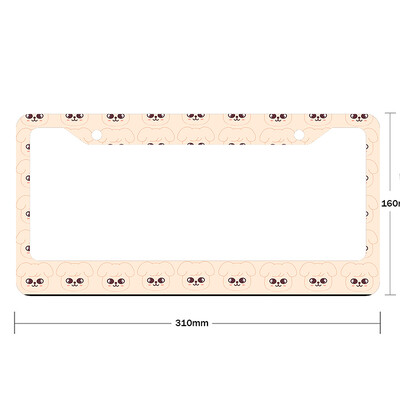 Cute Little Animal Pattern Κράμα αλουμινίου American Car Κάλυμμα πινακίδας αυτοκινήτου Αξεσουάρ αυτοκινήτου Αδιάβροχο κάλυμμα πινακίδας αυτοκινήτου