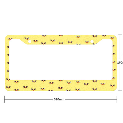 Cute Little Animal Pattern Κράμα αλουμινίου American Car Κάλυμμα πινακίδας αυτοκινήτου Αξεσουάρ αυτοκινήτου Αδιάβροχο κάλυμμα πινακίδας αυτοκινήτου