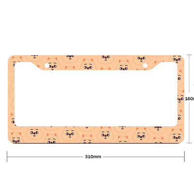 Cute Little Animal Pattern Κράμα αλουμινίου American Car Κάλυμμα πινακίδας αυτοκινήτου Αξεσουάρ αυτοκινήτου Αδιάβροχο κάλυμμα πινακίδας αυτοκινήτου
