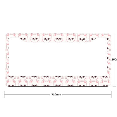 Cute Little Animal Pattern Κράμα αλουμινίου American Car Κάλυμμα πινακίδας αυτοκινήτου Αξεσουάρ αυτοκινήτου Αδιάβροχο κάλυμμα πινακίδας αυτοκινήτου