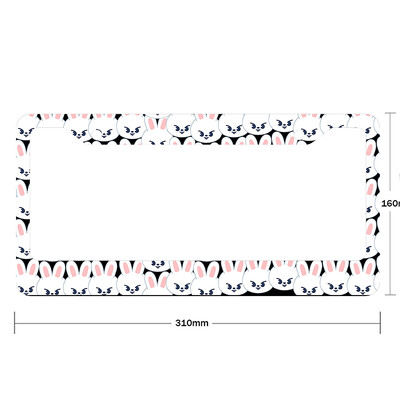 Cute Little Animal Pattern Κράμα αλουμινίου American Car Κάλυμμα πινακίδας αυτοκινήτου Αξεσουάρ αυτοκινήτου Αδιάβροχο κάλυμμα πινακίδας αυτοκινήτου