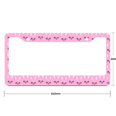 Cute Little Animal Pattern Κράμα αλουμινίου American Car Κάλυμμα πινακίδας αυτοκινήτου Αξεσουάρ αυτοκινήτου Αδιάβροχο κάλυμμα πινακίδας αυτοκινήτου