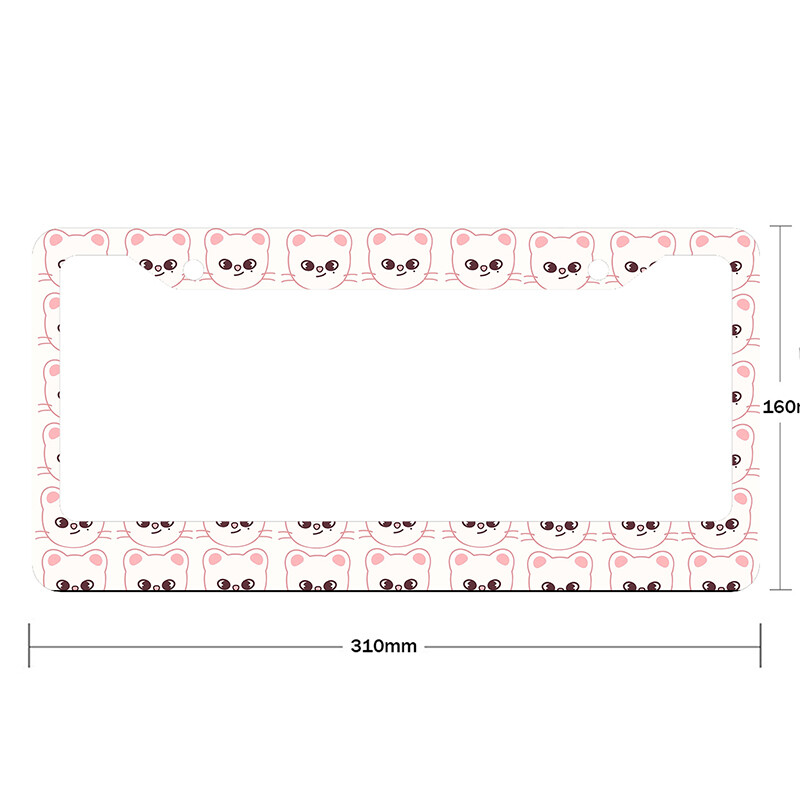 Cute Little Animal Pattern Κράμα αλουμινίου American Car Κάλυμμα πινακίδας αυτοκινήτου Αξεσουάρ αυτοκινήτου Αδιάβροχο κάλυμμα πινακίδας αυτοκινήτου