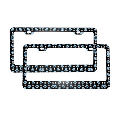 Πλαίσια πινακίδων κυκλοφορίας ποδιών Dog Customized Animal 2 Packs Διακοσμητική βάση πινακίδας αυτοκινήτου 6,3x12,3 ίντσες